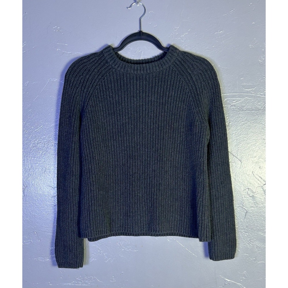 Quince Sweater Women S Gray Fisherman Crew Chunky Organic Cotton Timeless Staple